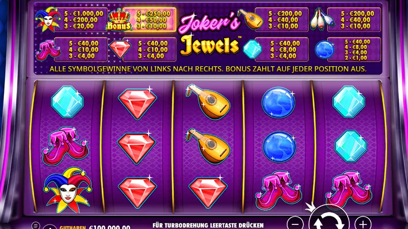 Joker’s Jewels kostenlos: Jetzt online spielen mit Bonus