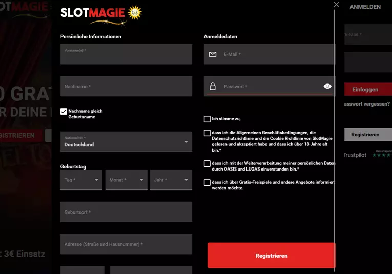 SlotMagie anmelden