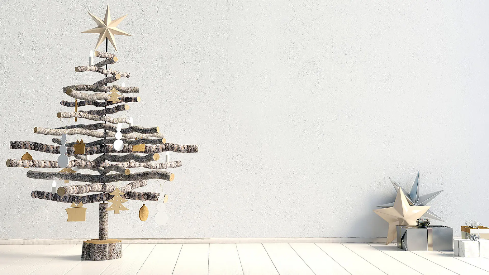 Minimalistischer Weihnachtsbaum