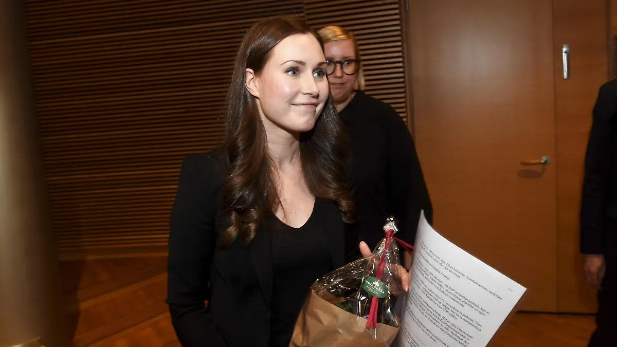  The candidate for the next Prime Minister of Finland, Sanna Marin, after the SDP s Prime Minister candidate vote in Helsinki, Finland, on Sunday, Dec. 8, 2019. Helsinki Finland PUBLICATIONxNOTxINxSUIxAUTxFRAxKORxJPNxSWExNORxFINxDENxNED Copyright: xVesaxMoilanenx LKLAPV20191208193126Q579