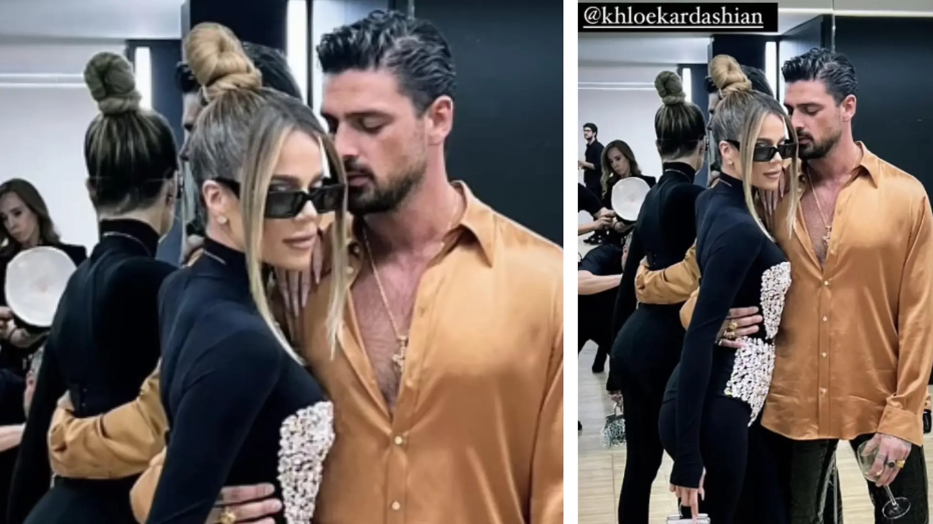 Nur ein Shooting? Khloe Kardashian und Michele Morrone würden jedenfalls ein heißes Paar abgeben.