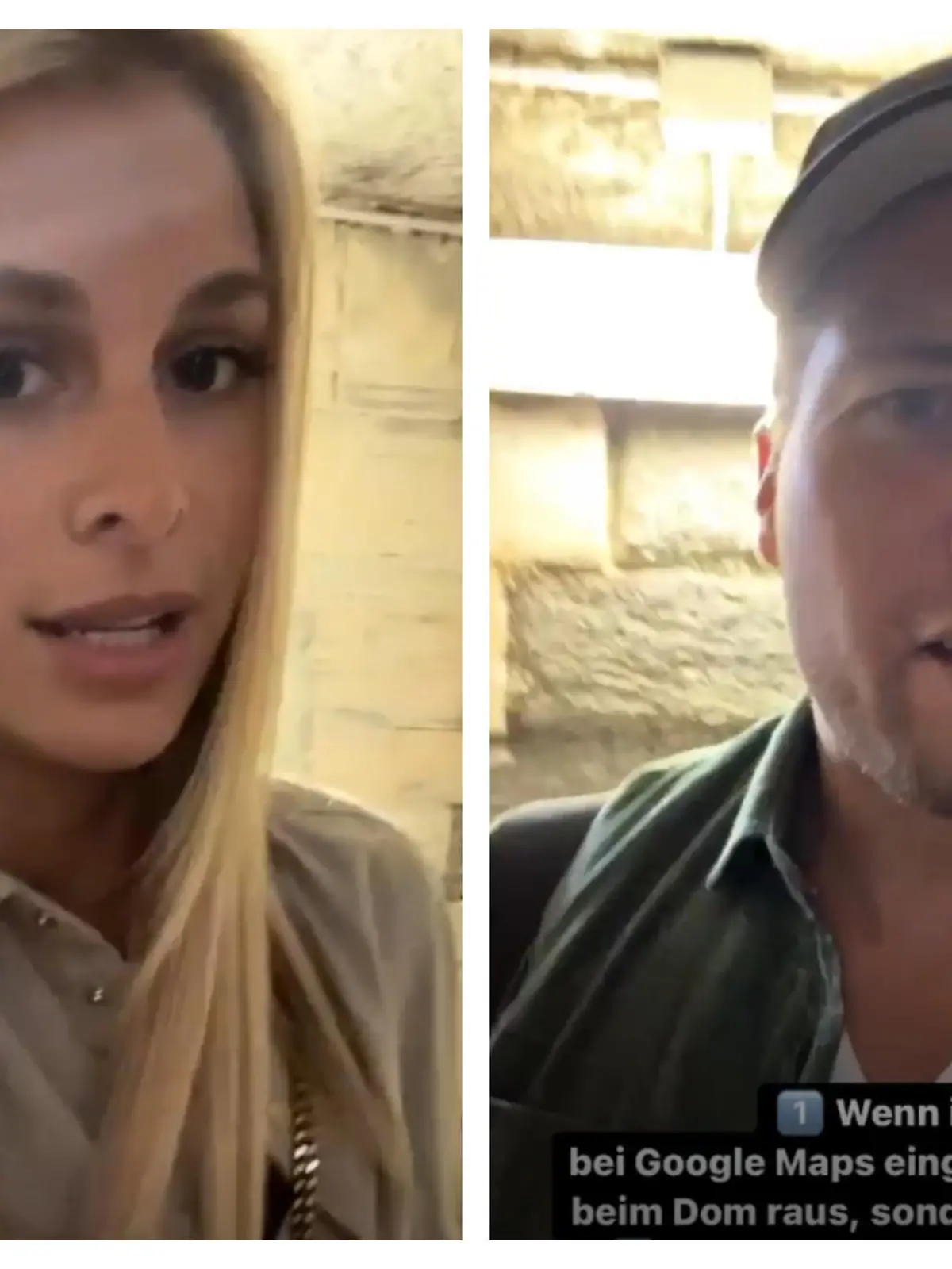 Reiner Zufall? Vanessa und Raúl meldeten sich jeweils vom Aufstieg auf den Mailänder Dom bei ihren Fans.