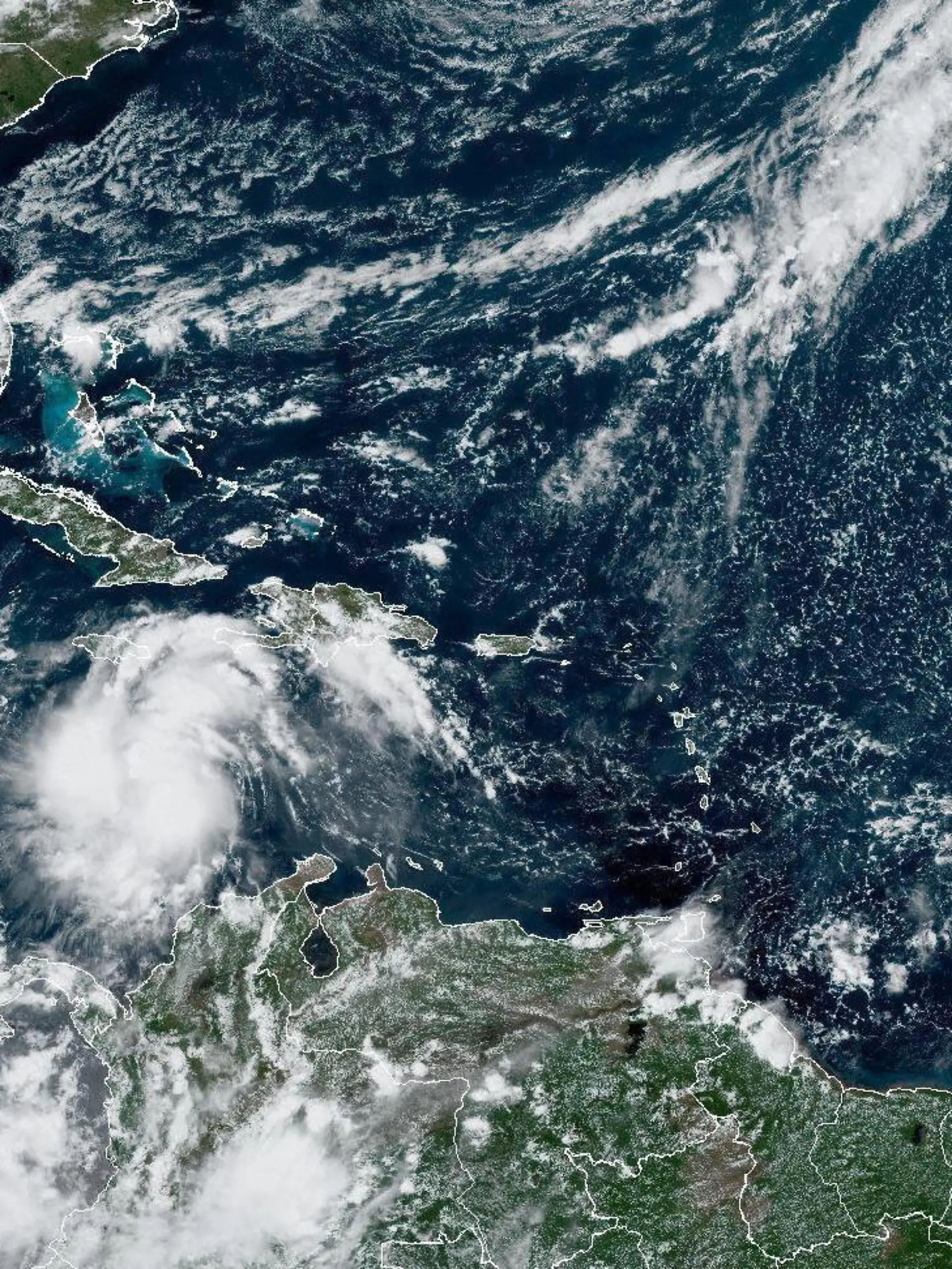  September 24, 2022, Atlantic Ocean: Officials in the Caribbean and Florida are warning residents to prepare for the arrival of Tropical Storm Ian, an intensifying storm that s expected to grow into a hurricane over the weekend. The weather system currently churning southeast of Jamaica was declared a tropical storm Friday night and is projected to hit populated areas with heavy rains and high winds starting Sunday Atlantic Ocean - ZUMAz03_ 20220924_ssa_z03_690 Copyright: xNOAAx