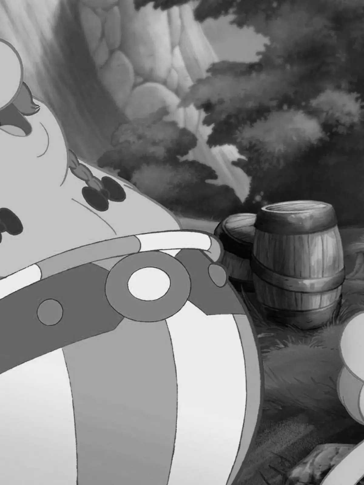 Asterix und Obelix glauben zunächst an eine leichte Aufgabe, Grautvornix zum Krieger auszubilden. Doch als Majestix" Neffe eintrifft, ahnen sie schnell, dass der Fall kniffliger wird als gedacht, Grautvornix ist nämlich ein echter Angsthase...