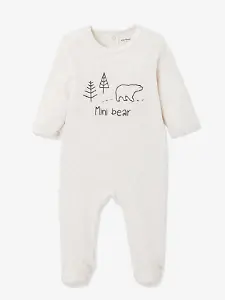 2er-Pack Baby-Strampler „Mini bear“ aus Samt