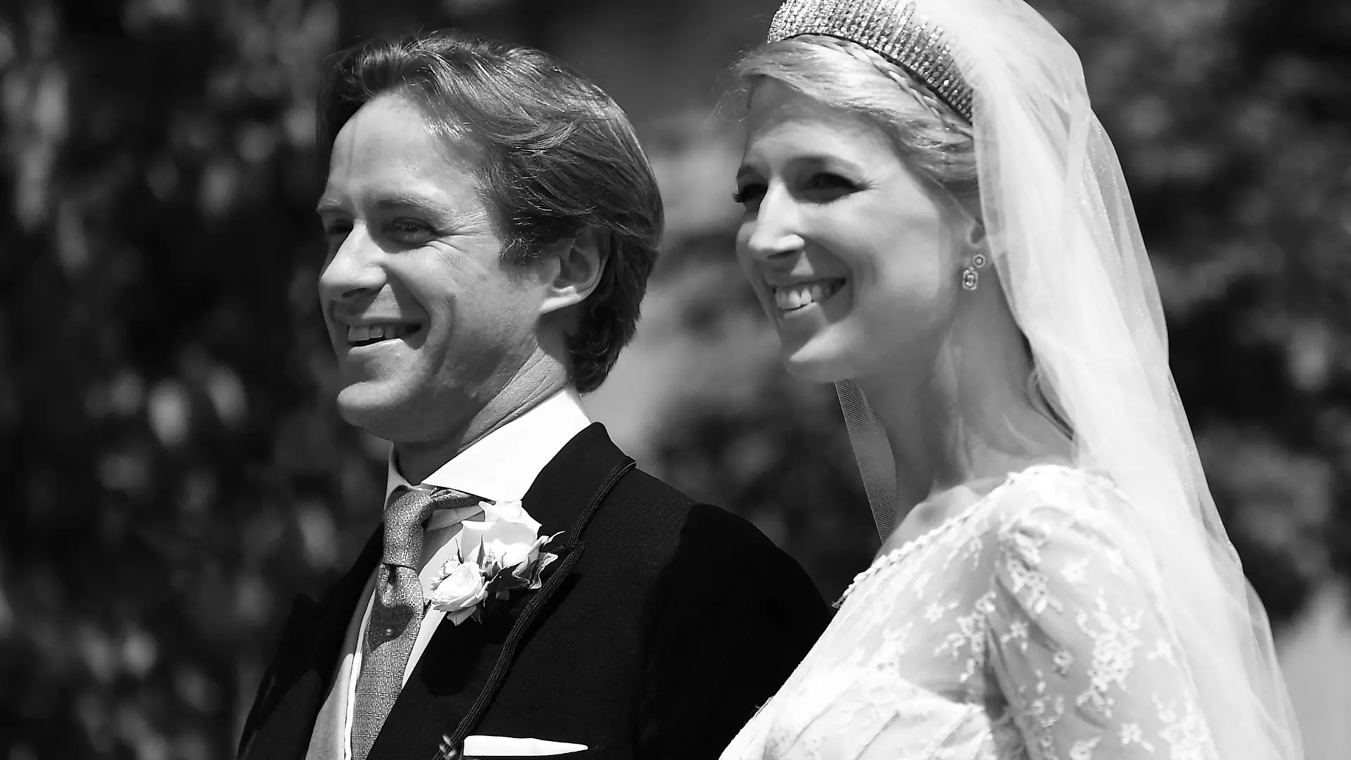 18.05.2019, Großbritannien, London: Lady Gabriella Windsor und ihr Mann Thomas Kingston verlassen die St. George's Chapel im Windsor Castle nach ihrer Trauung. Foto: Victoria Jones/PA Wire/dpa +++ dpa-Bildfunk +++