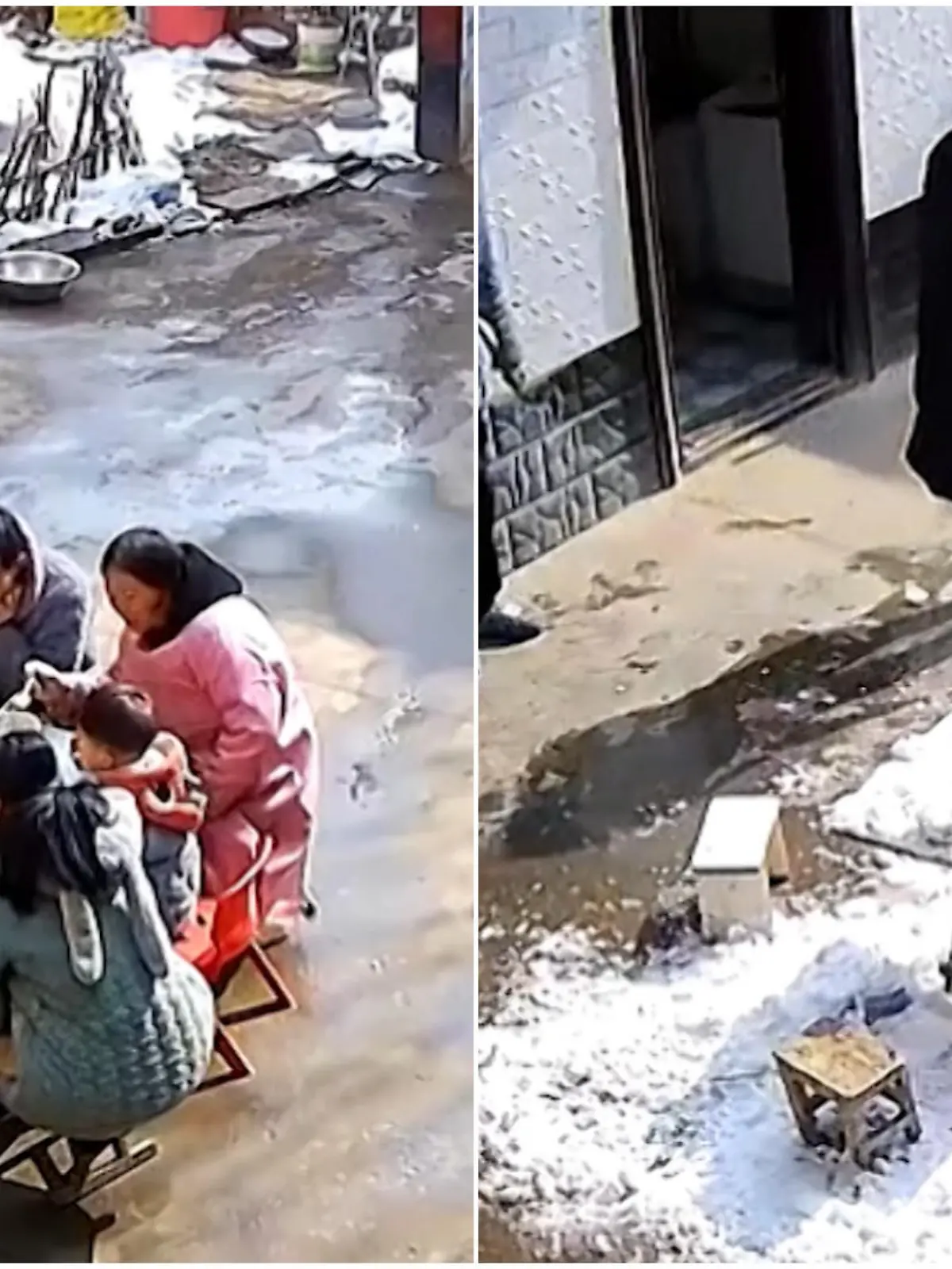 Eine Familie wird beim Essen eiskalt überrascht! Es scheint sogar die Sonne, als sie es sich im Innenhof am Tisch gemütlich machen, doch wie aus dem Nichts trifft sie herabfallender Schnee - das Essen fällt danach jedenfalls aus. Den ganzen Abwasch zeigen wir im Video.