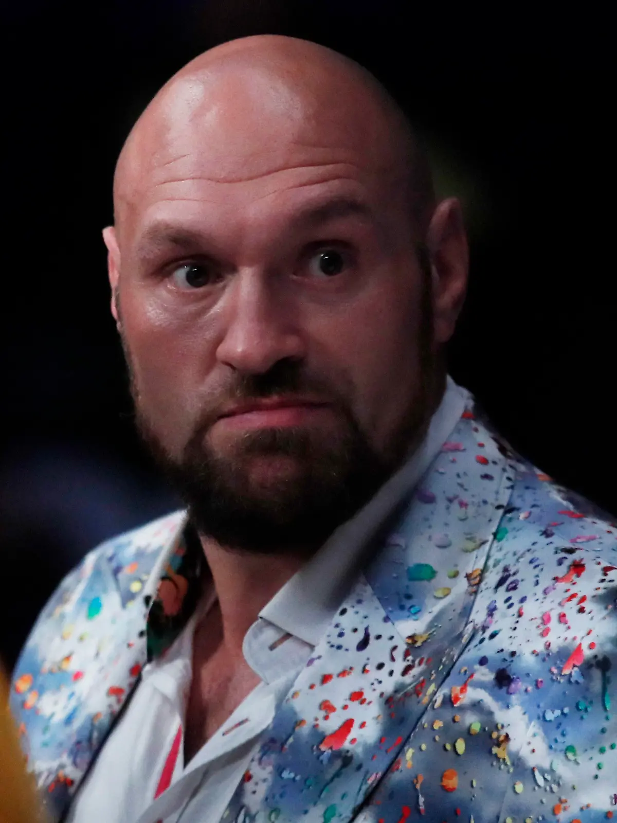 Boxing - Raven Chapman v Jorgelina Guanini - AO Arena, Manchester, Britain- September 24, 2022 Tyson Fury looks on during the bout between Raven Chapman and Jorgelina Guanini Action Images via Reuters/Andrew Couldridge