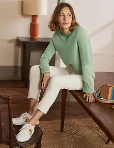 Kaschmirpullover mit breiten Bündchen