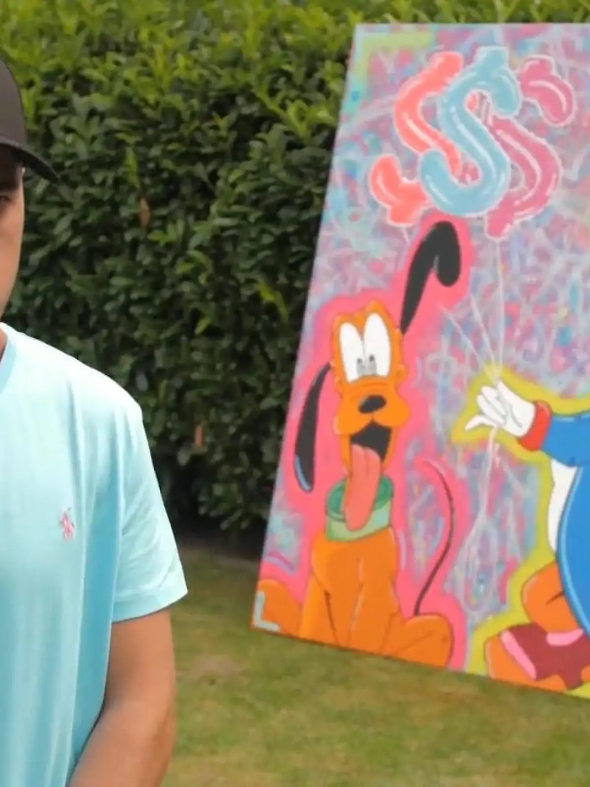 Tobias Schoberth aus Ingolstadt malt Bild für Justin Bieber
