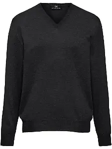 V-Pullover aus Wolle