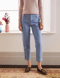 Barrel-Jeans in hellem Vintage-Denim