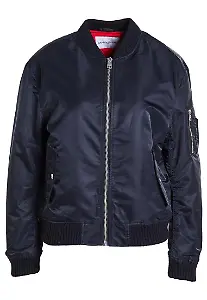 Dunkelblaue Bomberjacke