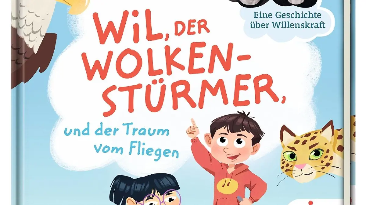 HANDOUT - 23.09.2022, Hamburg: Das Cover des Kinderbuches «Wil, der Wolkenstürmer, und der Traum vom Fliegen» von Ex-Boxweltmeister W. Klitschko und T. Kiel (undatierte Aufnahme). Darin gehe es um einen achtjährigen Jungen, der die Wolken von oben sehen möchte, teilte der Hamburger Oetinger Verlag mit. (zu dpa "Ex-Boxer Wladimir Klitschko schreibt Kinderbuch über Willensstärke") Foto: migo/Oetinger-Verlag/dpa - ACHTUNG: Nur zur redaktionellen Verwendung im Zusammenhang mit einer Berichterstattung über das Buch und nur mit vollständiger Nennung des vorstehenden Credits +++ dpa-Bildfunk +++