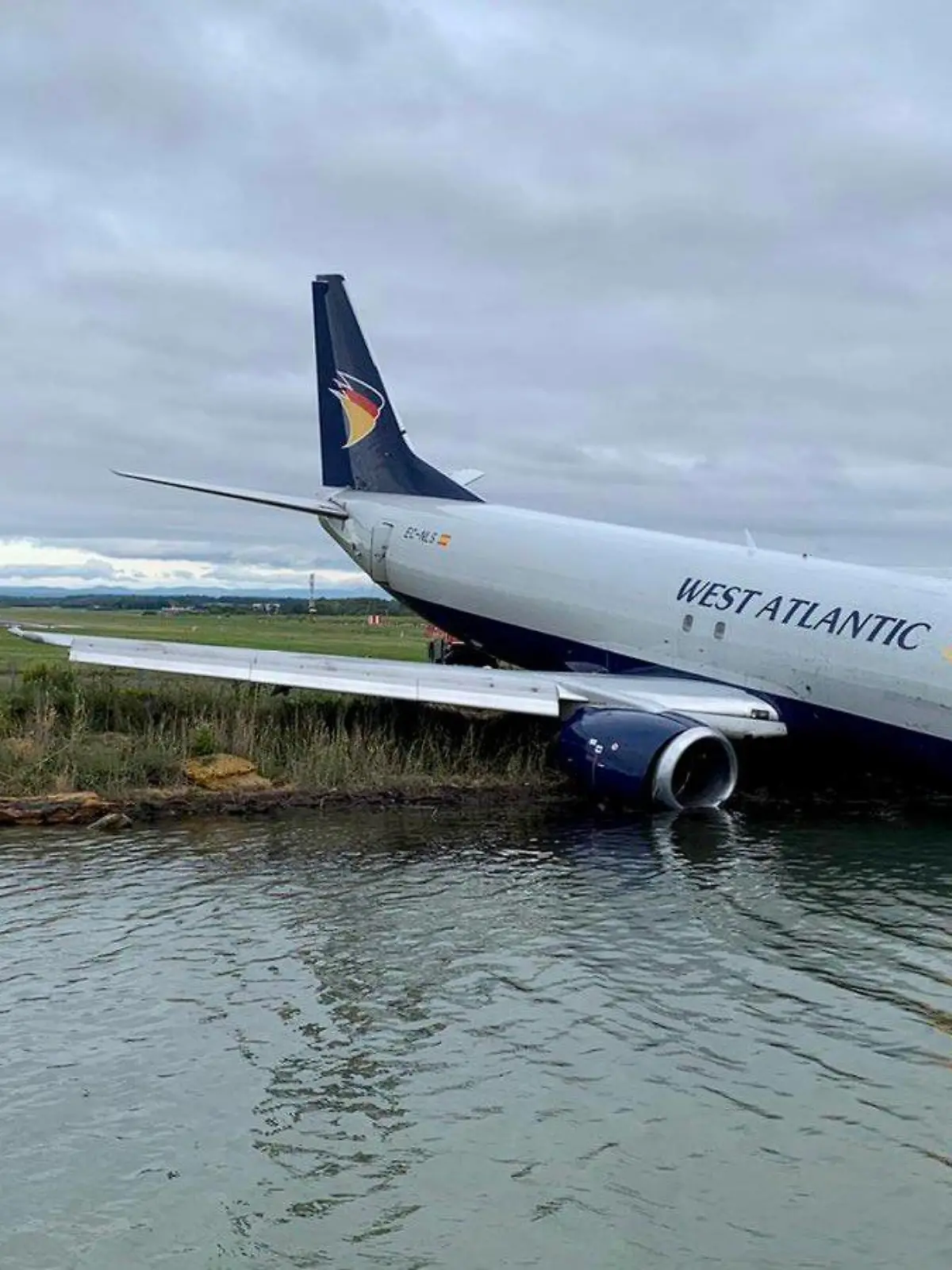 Die Boeing 737 schoss in Montpellier über die Landebahn hinaus.