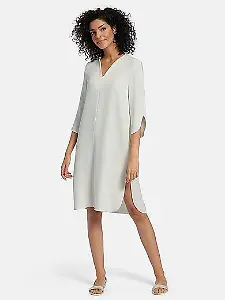 Weißes Kleid mit A-Linie