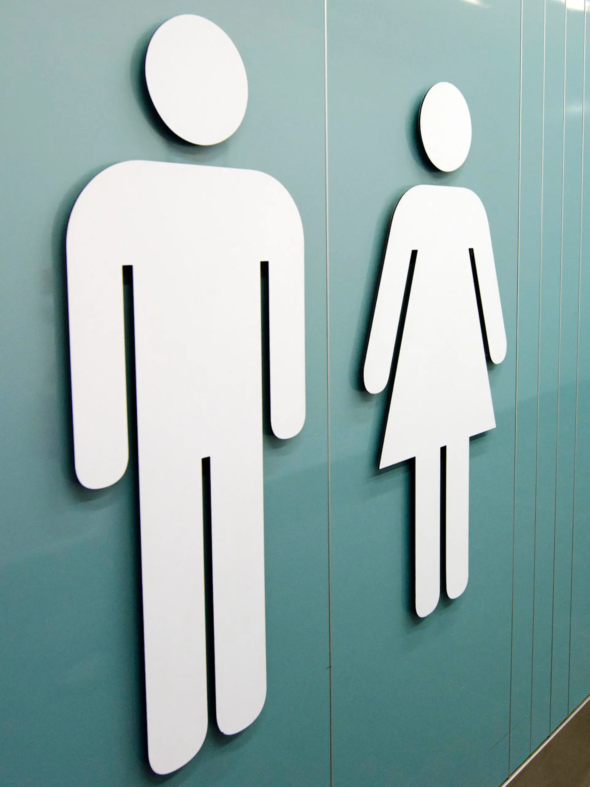 Men and women toilet signs.