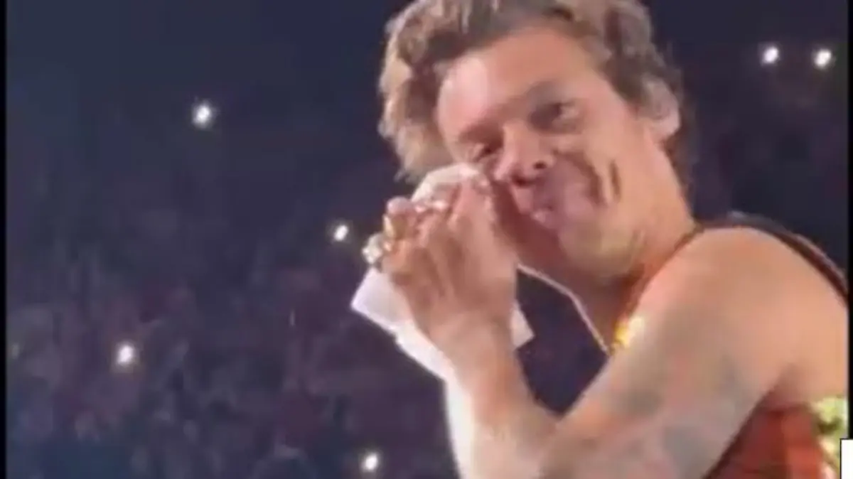 Harry Styles kommen beim Konzert in New York die Tränen.