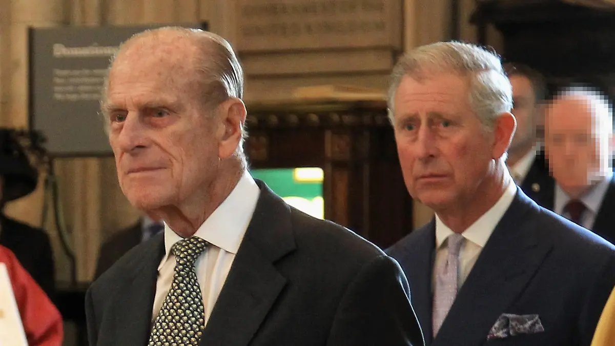Queen Elizabeth II, Prince Philip, Duke of Edinbugh and Prince Charles, Prince of Wales attend a Service of Celebration to Mark the 400th Anniversary of the King James Bible at Westminster Abbey on November 16, 2011 in London, England