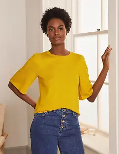 Abbotsbury Strick-T-Shirt - Narzissengelb