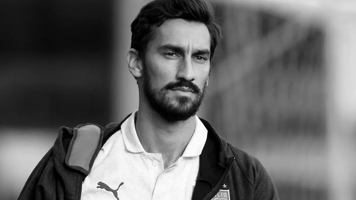 FILE: Fiorentina captain Davide Astori dies aged 31 FLORENCE, ITALY - NOVEMBER 06:  Davide Astori of Italy looks on prior to the training session at Italy club's training ground at Coverciano on November 6, 2017 in Florence, Italy.  (Photo by Claudio Villa/Getty Images)
