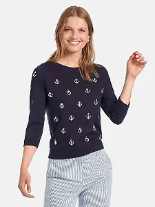 Pullover mit Anker-Muster