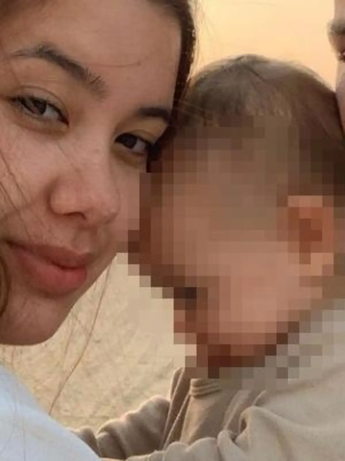 Caroline Crouch und ihre kleine Familie.