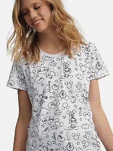 Rundhals-Shirt mit Print