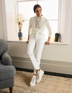 Boden Schmale Jeans Weiß