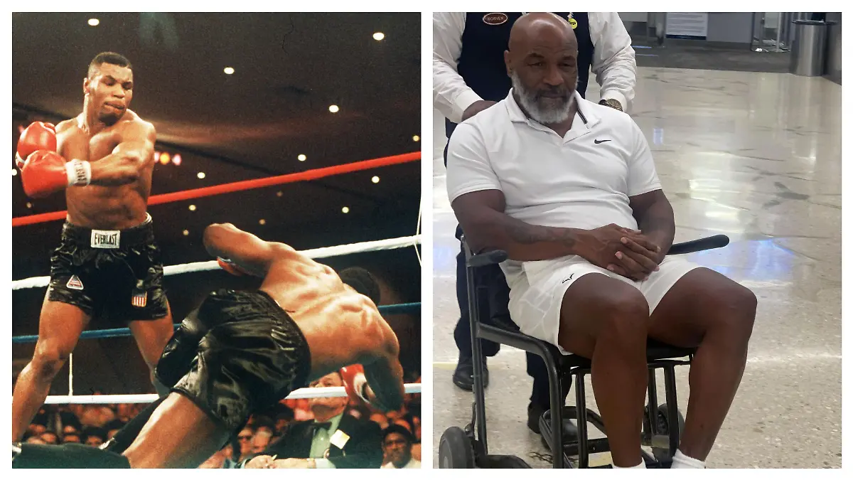 Mike Tyson im Jahr 1996 und 2022.