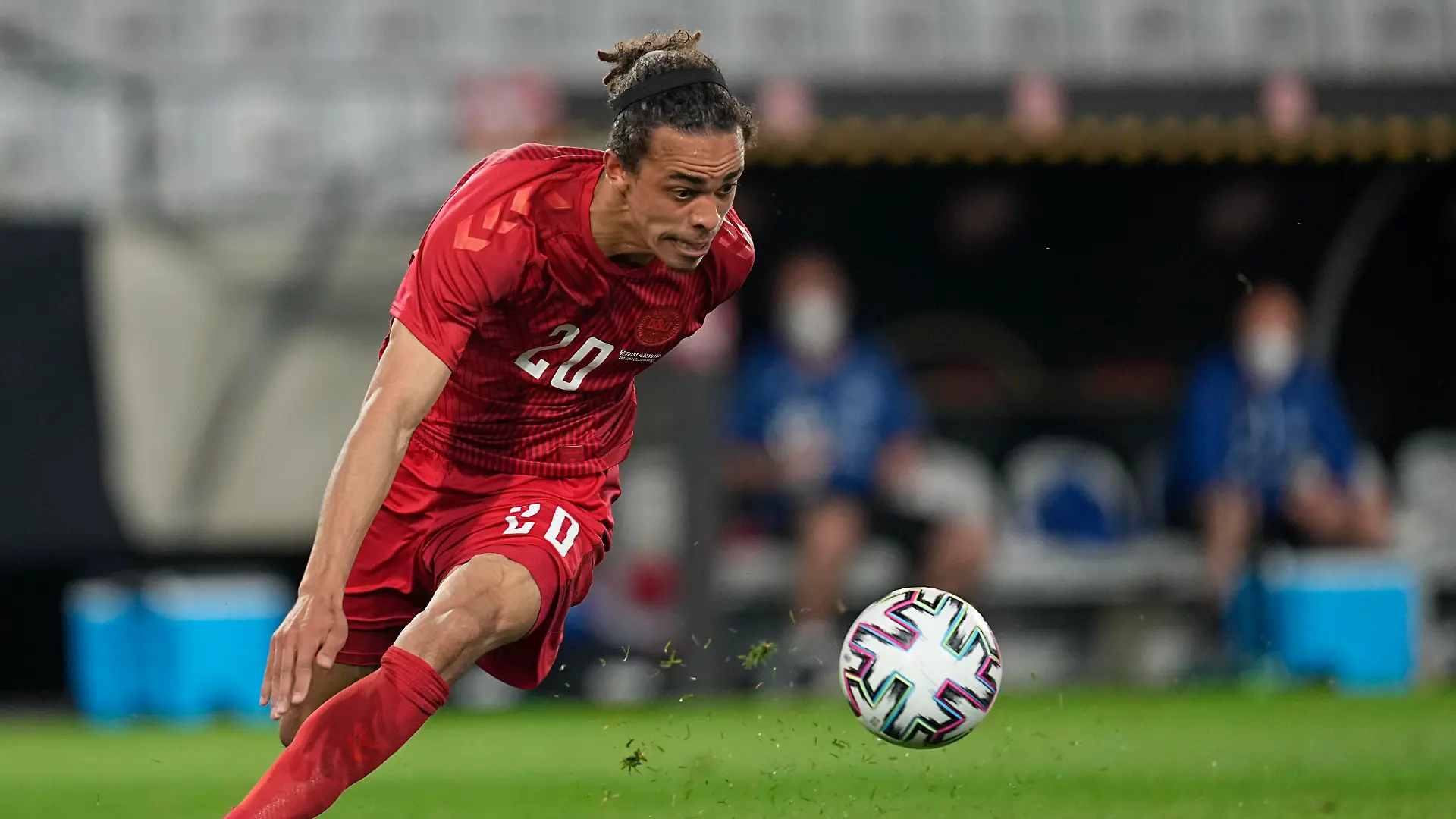 June 2, 2021: Denmark s Yussuf Poulsen during Germany against Denmark on Tivoli Stadium, Innsbruck , Austria. /CSM Innsbruck Austria - ZUMAc04_ 20210602_zaf_c04_400 Copyright: xKimxPricex