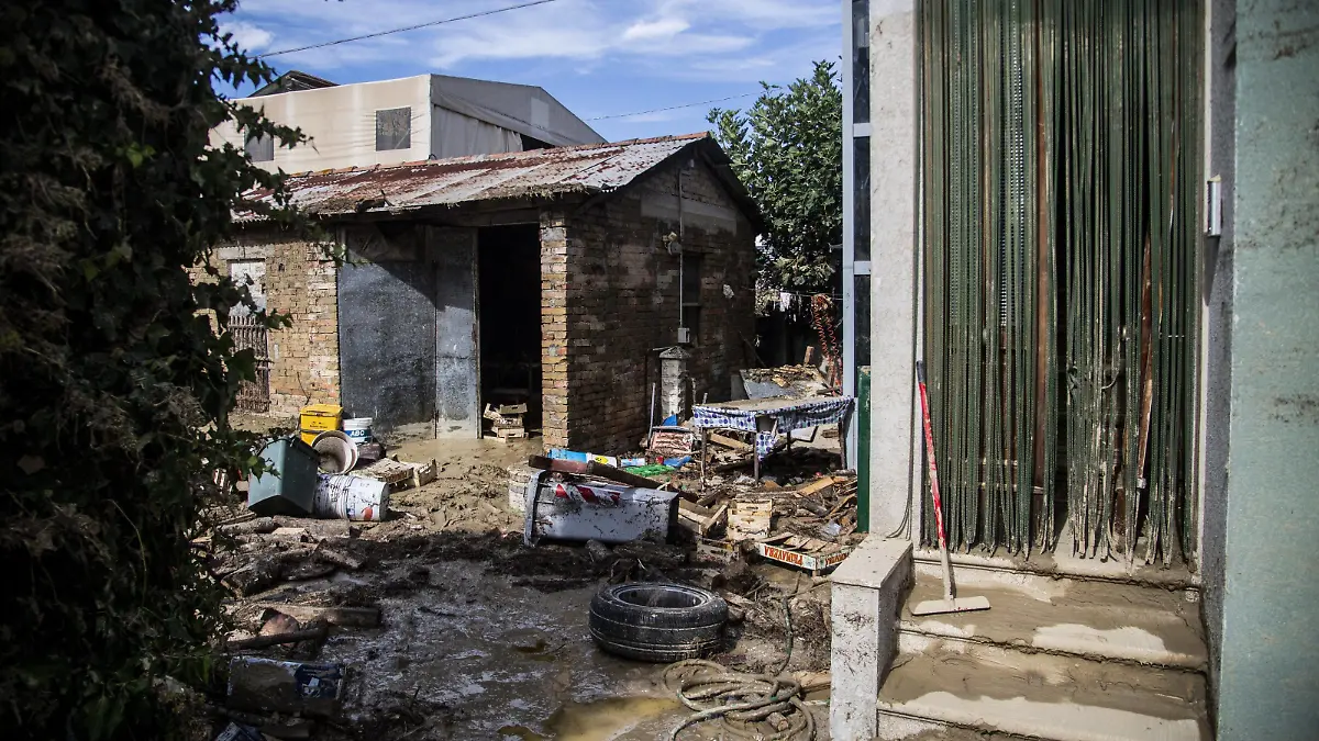 The damage caused by the rain bomb and the flooding of the Misia river, in Pianello di Ostra, province of Ancona, central Italy, September 16, 2022. At least 10 people died, four are missing and hundreds are displaced, after the violent storms that they hit the Marche, a region of central Italy.//AGFEDITORIAL_agf.159/2209161916/Credit:Alessandro Serrano'/AGF/SIPA/2209161921