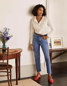 Lockere Jeans mit geradem Bein - Mittleres Vintageblau