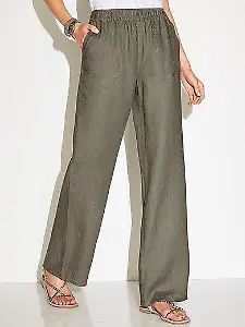 Schlupf-Hose aus 100% Leinen