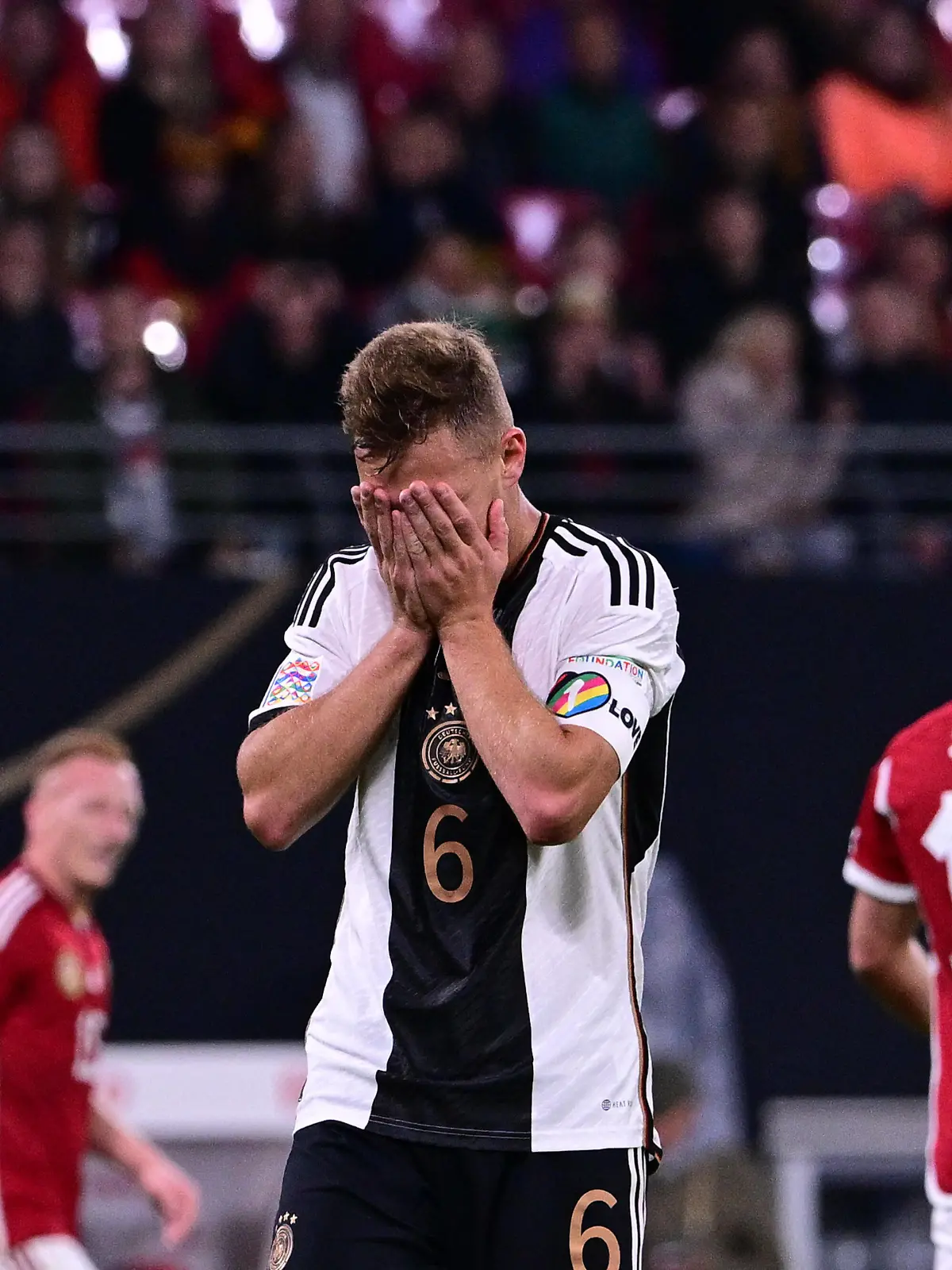 Joshua Kimmich Deutschland, Deutschland vs. Ungarn, Fussball, Nations League, 5. Spieltag, 23.09.2022 DFB regulations prohibit any use of photographs as image sequences and/or quasi-video *** Joshua Kimmich Germany , Germany vs Hungary, Football, Nations League, Matchday 5, 23 09 2022 DFB regulations prohibit any use of photographs as image sequences and or quasi video Copyright: xkolbert-press/MarcxNiemeyerx 