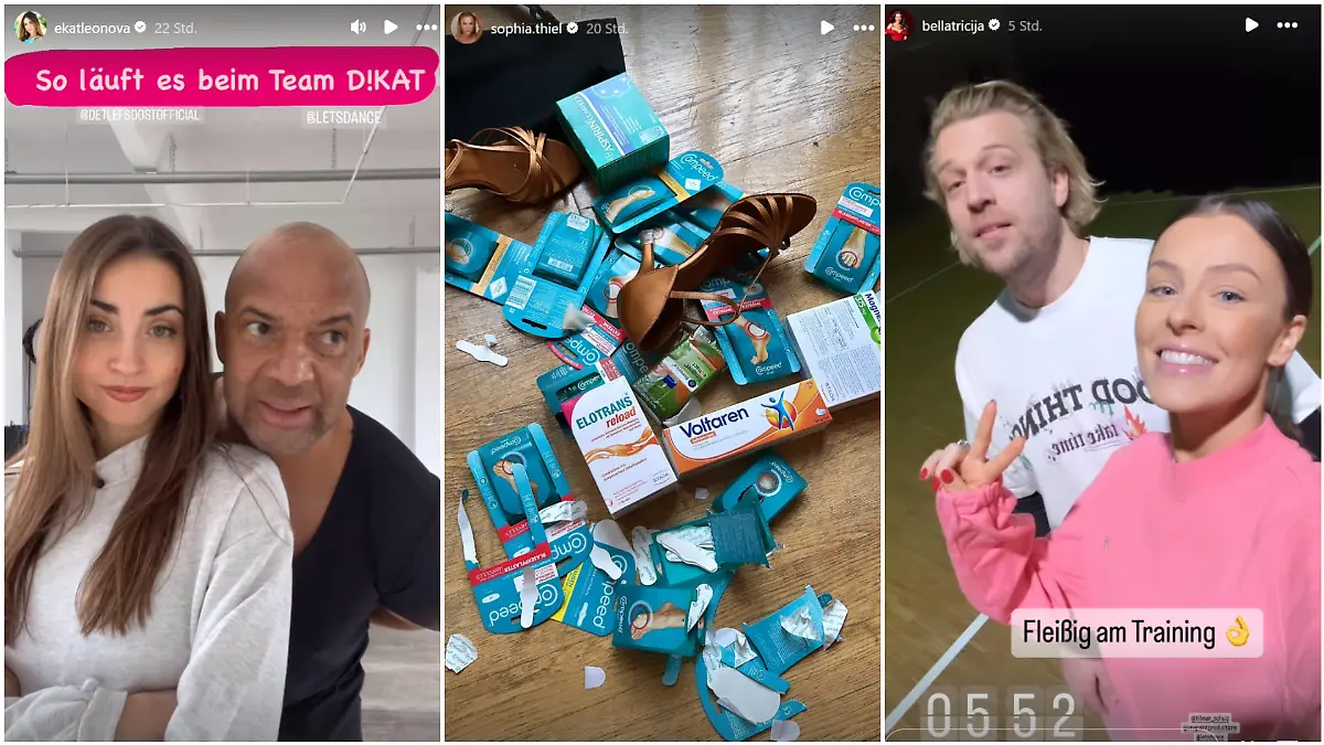Auf Instagram zeigen die Tanzpaare Einblicke in ihr Training.