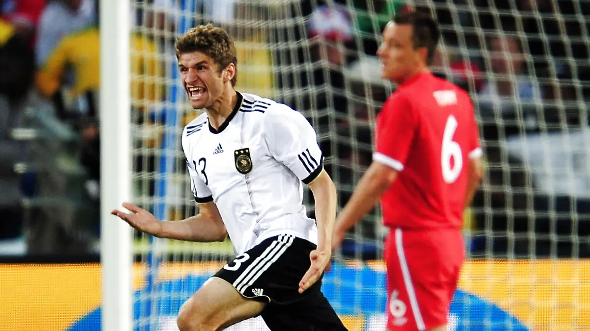 Thomas Müller gegen England bei der WM 2010