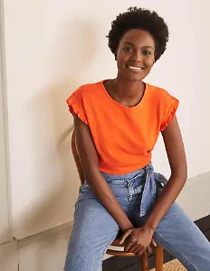Faye Jerseyoberteil - Mandarinenorange
