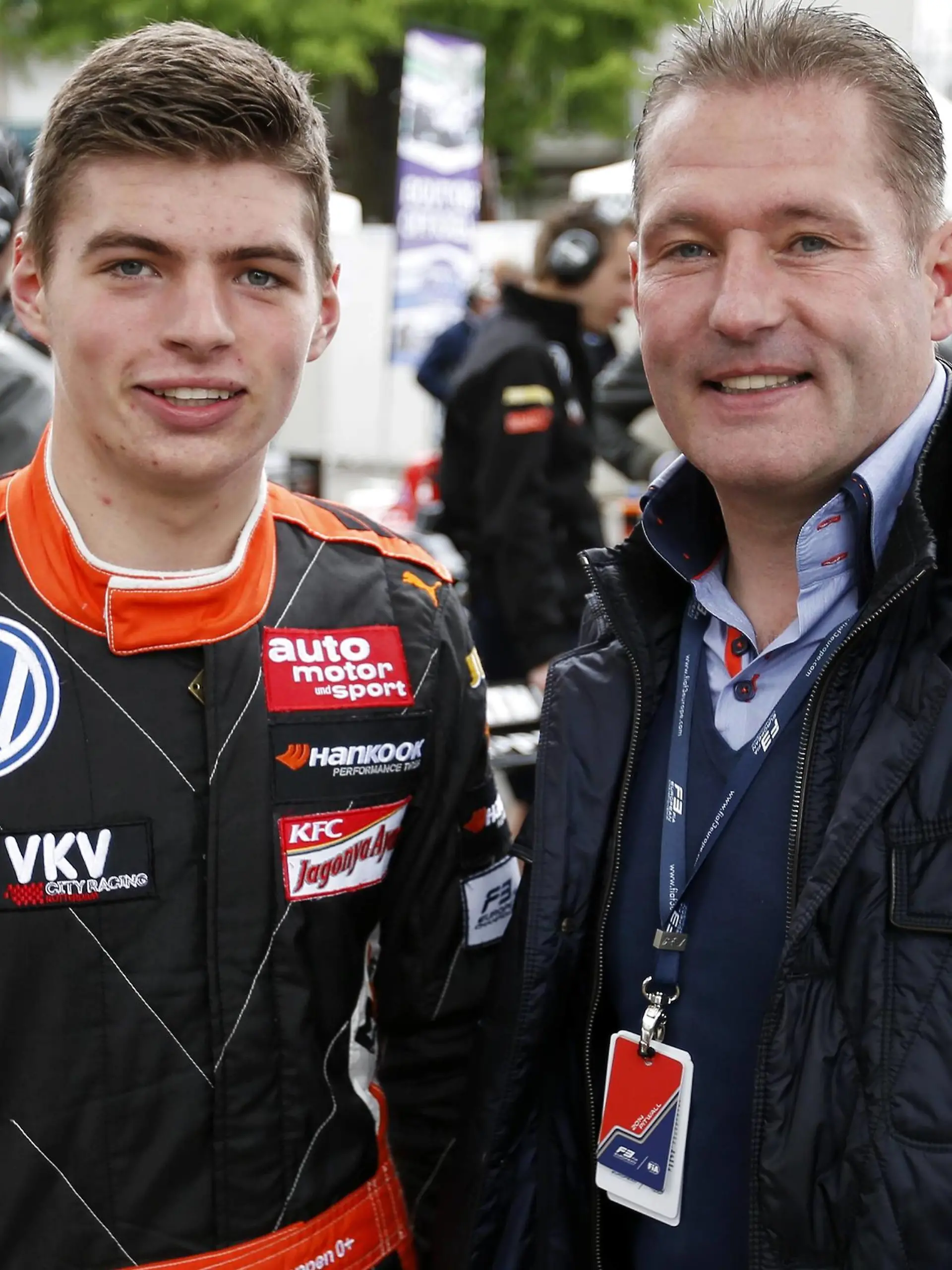 Max Verstappen (li.) und Papa Jos 2014