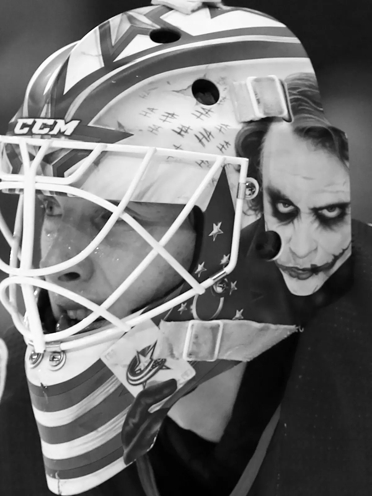 FILE - In this Jan. 19, 2020, file photo, Columbus Blue Jackets goaltender Matiss Kivlenieks (80) looks on during the second period of an NHL hockey game in New York. Kivlenieks was hailed as a friend and hero during a memorial service held Thursday, July 15, 2021, for the player who died on the Fourth of July from an errant fireworks mortar blast. (AP Photo/Kathy Willens, File)