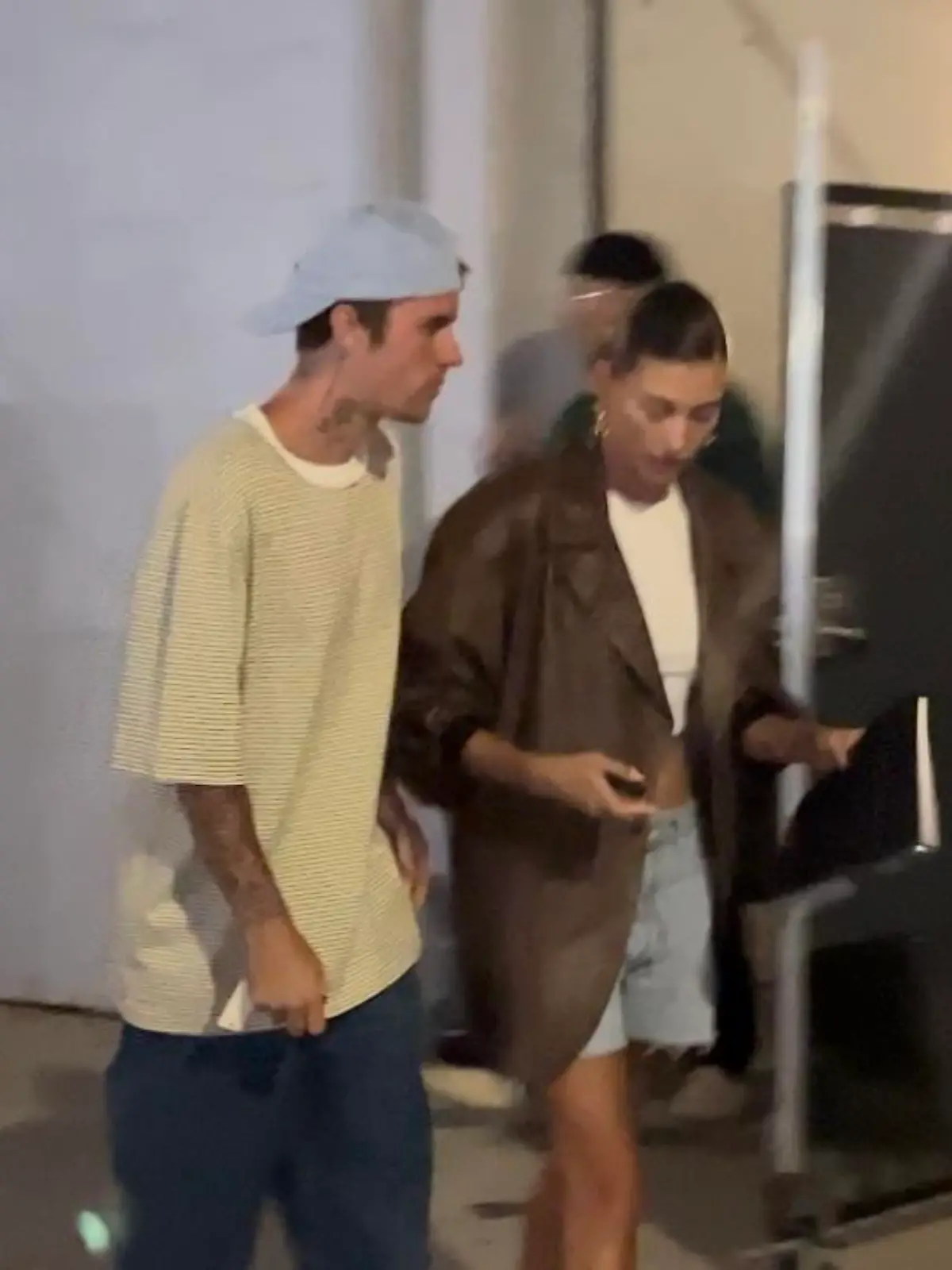 Justin Bieber and Hailey Bieber are photographed leaving together from church. Hailey had arrived prior to her husband, Justin opted for the latter part of the mass showing up 15 mins before the service was done
Pictured: Justin Bieber,Hailey Bieber
Ref: SPL9339783 260723 NON-EXCLUSIVE
Picture by: SplashNews.com
 

World Rights, 
