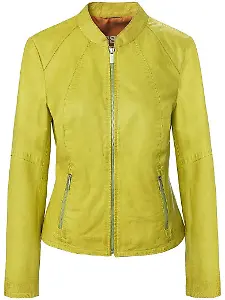 Gelbe Lederjacke