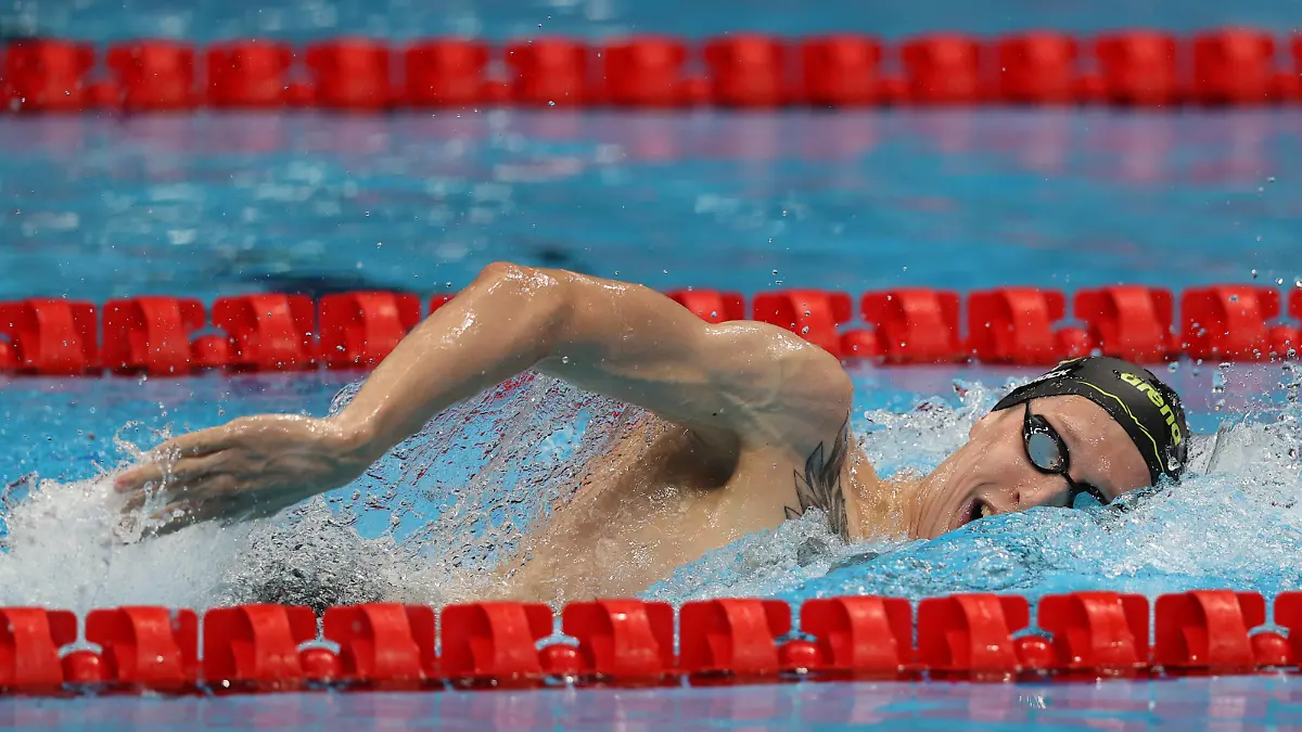 TOKYO, JAPAN - AUGUST 1, 2021: Germany s Florian Wellbrock competes to win bronze in the mens 1500m freestyle final at Tokyo Aquatics Centre during the 2020 Summer Olympic Games, Olympische Spiele, Olympia, OS Sergei Bobylev/TASS PUBLICATIONxINxGERxAUTxONLY TS10AB7C