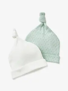 2er-Pack Babymützen Oeko-Tex Vertbaudet