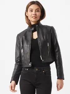 Lederjacke mit Druckknöpfen von Michael Kors