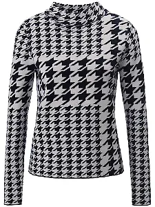 Pullover mit Hahnentritt-Muster