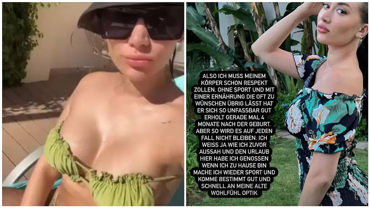 Samira verrät, ob sie mit ihrem Körper nach der Schwangerschaft zufrieden ist.