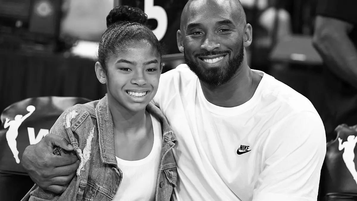 FILE PHOTO: Jul 27, 2019; Las Vegas, NV, USA; Kobe Bryant is pictured with his daughter Gianna at the WNBA All Star Game at Mandalay Bay Events Center. Mandatory Credit: Stephen R. Sylvanie-USA TODAY Sports/File Photo SEARCH "1ST ANNIVERSARY OF KOBE BRYANT'S DEATH" FOR THE PHOTOS.