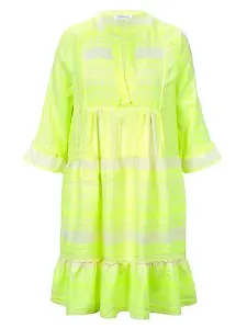 Tunika-Kleid in Neon-Gelb