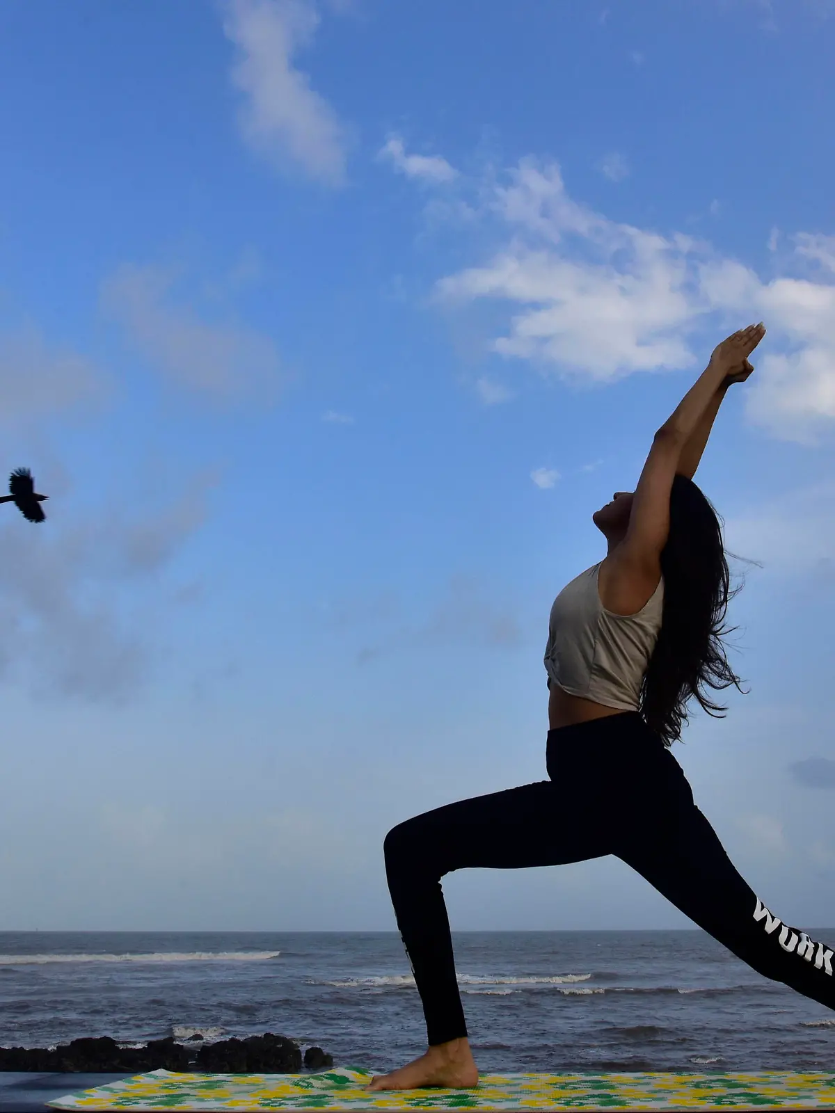 MUMBAI, INDIA  JUNE 21: Matunga resident Dhwani Shethia performs yoga during the International Yoga Day at Worli Sea Face, on June 21, 2020 in Mumbai, India. The International Day of Yoga has been celebrated annually on 21 June since 2015, following its inception in the United Nations General Assembly in 2014. Photo by Anshuman Poyrekar/Hindustan Times  International Yoga Day 2020 PUBLICATIONxNOTxINxIND 